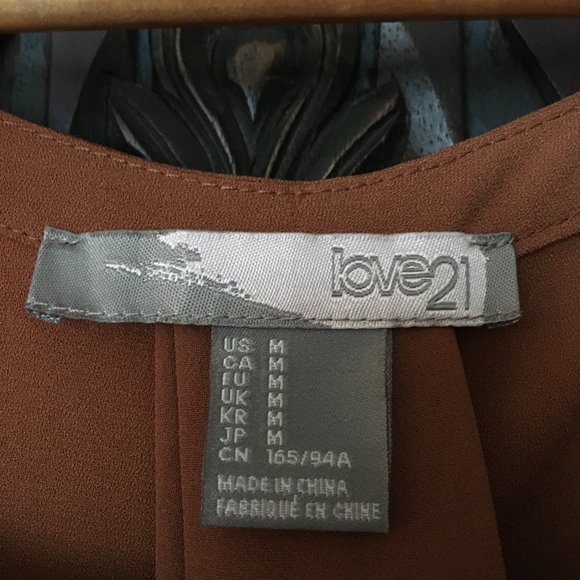 NWOT Flowy Boho Chestnut Brown High Low Dress - Picture 16 of 16